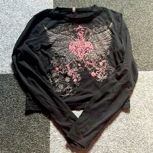 HEYounGIRL black y2k long sleeve